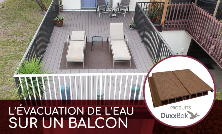 évacuation de l'eau balcon patio